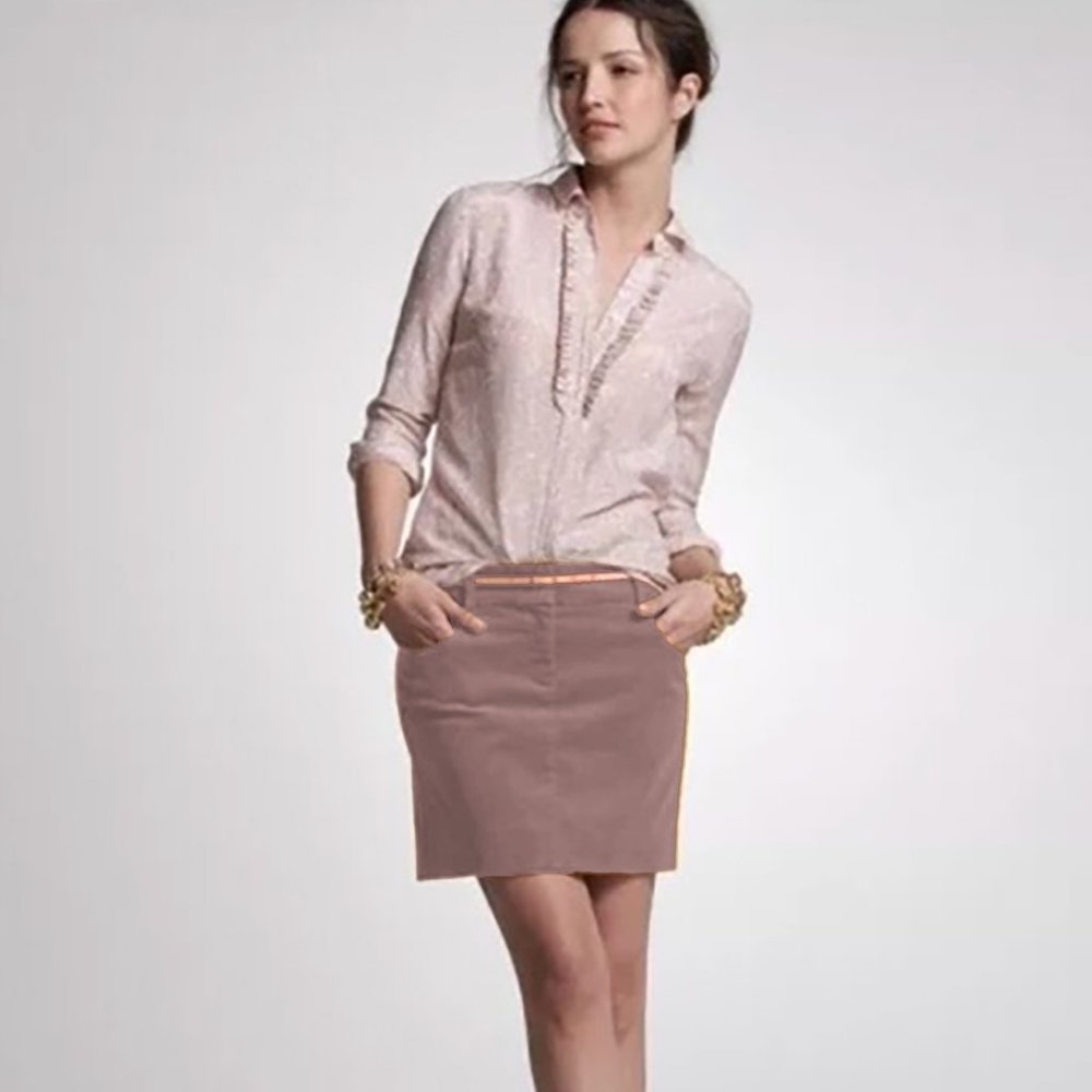 J. Crew Taupe Corduroy Stretch Mini Skirt